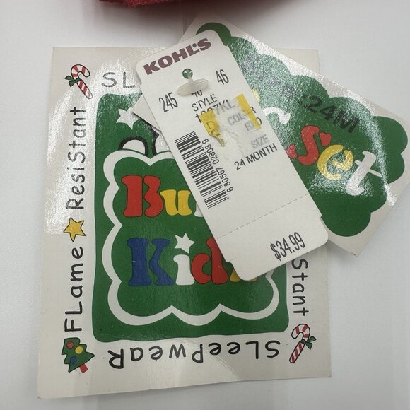 Bunz Kidz Girl's Long Sleeve Robe and Pajama Sleepwear Christmas 24 mos. - Picture 5 of 12